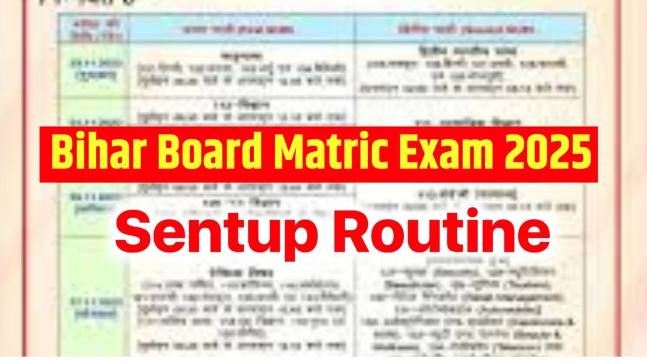 Bihar Board 10th Sentup Exam Date 2024 For Exam 2025 - Full Exam Shedule