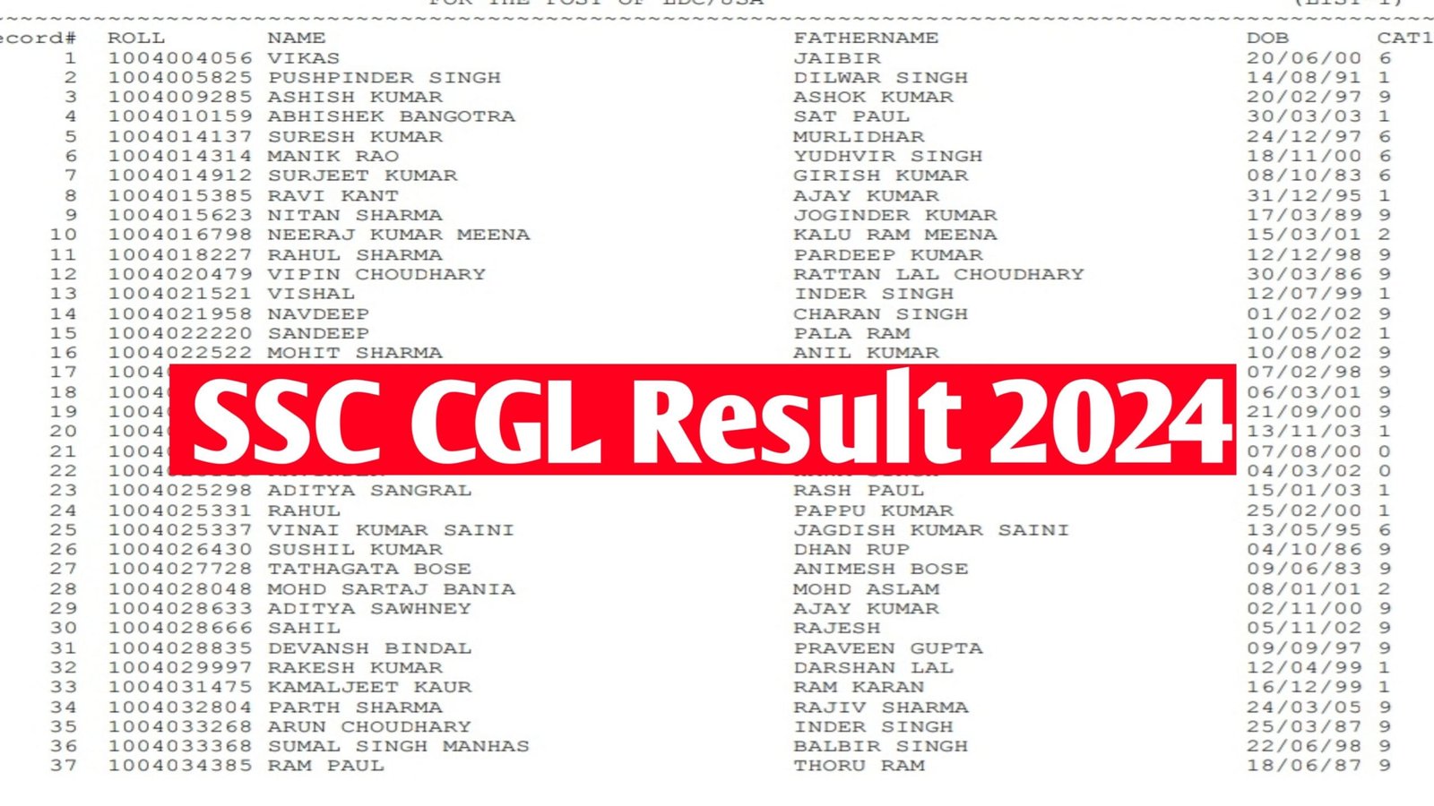 SSC CGL Result 2024 New Notice : इस Direct Link से चेक करें एसएससी सीजीएल टियर वन परीक्षा का रिजल्ट